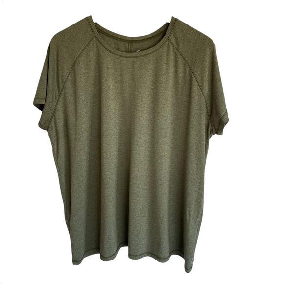 Eddie Bauer Moss Green Women Active Short Sleeve Tee Sz XXL Active Wear Casual - Picture 1 of 7